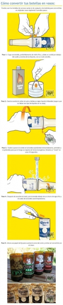 Cómo convertir tus botellas en vasos