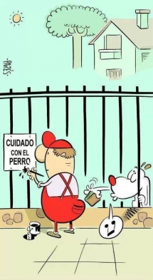 Muchísimo cuidado con este perro