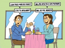 El vino me afecta a las piernas